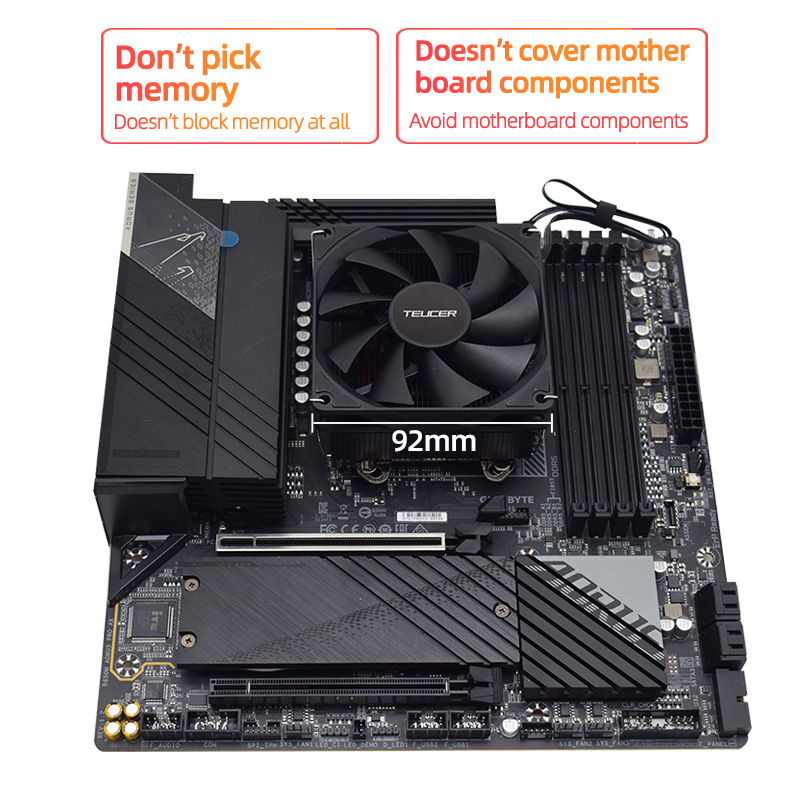 Teucer Height 45mm CPU Cooler  - Air Cooler Cpu recension och pris