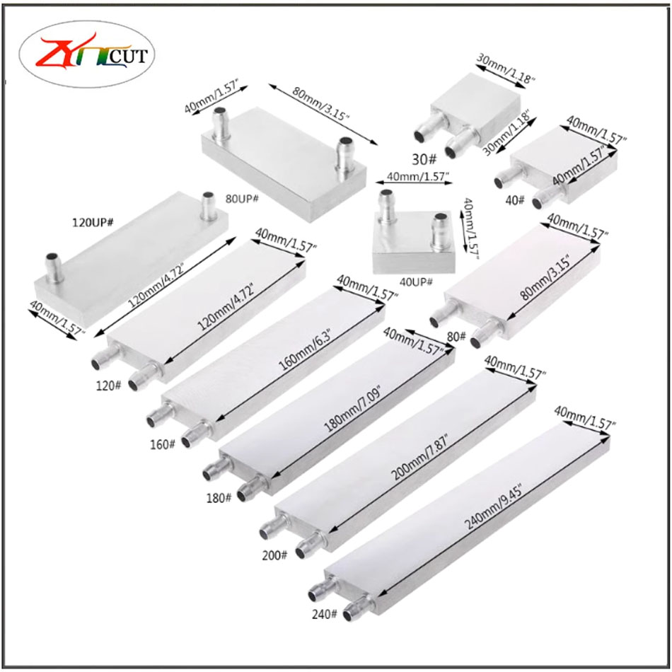 40 80mm CPU Aluminum water-coo - Heatsink recension och pris