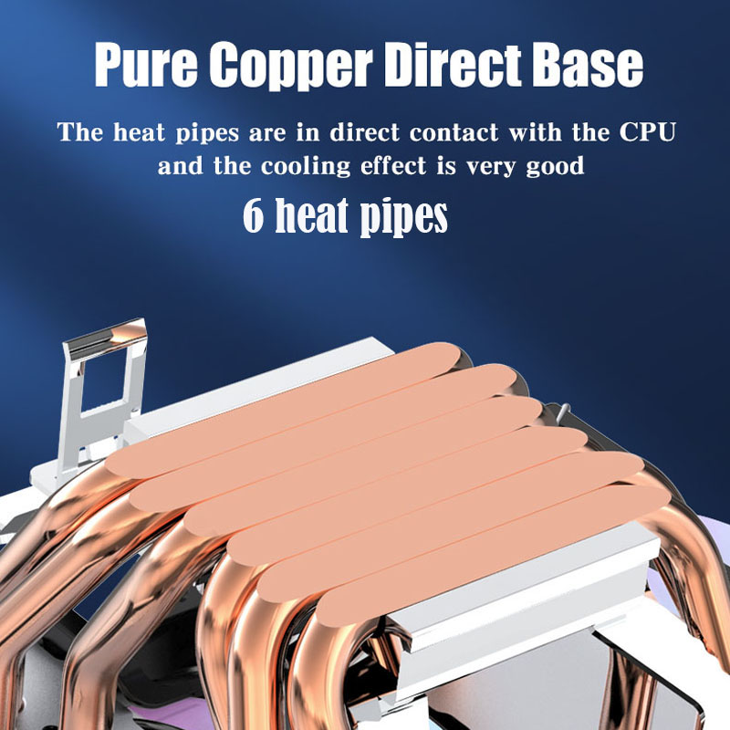 6 Heat Pipe CPU Cooler 4Pin PW - Air Cooler Cpu recension och pris